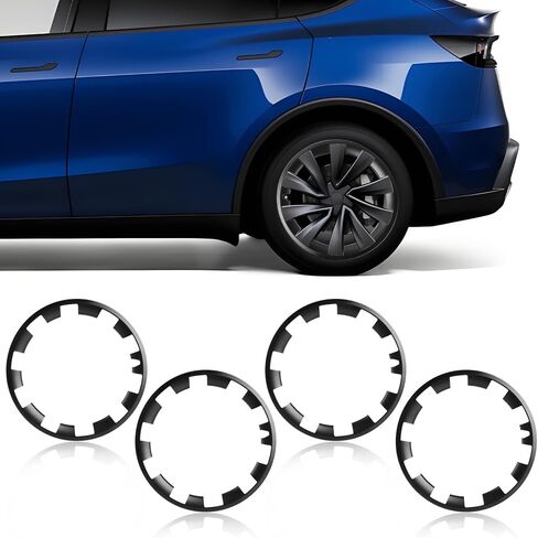 20 inch Wheel Rim Protector Compatible with TES-la Model Y 2025 2026 (Refreshed Juniper Only), [Black] Car Tire Trim Rings Rim, ABS Hubcaps Wheel Cover, 4 PCS in Saudi Arabia