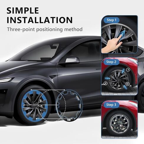 20 inch Wheel Rim Protector Compatible with TES-la Model Y 2025 2026 (Refreshed Juniper Only), [Black] Car Tire Trim Rings Rim, ABS Hubcaps Wheel Cover, 4 PCS in Saudi Arabia