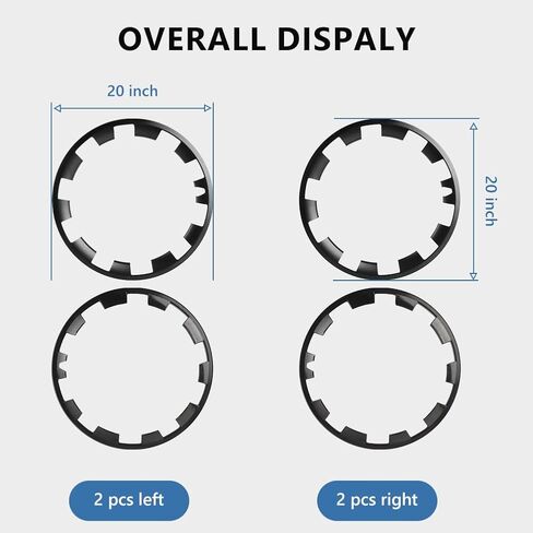 20 inch Wheel Rim Protector Compatible with TES-la Model Y 2025 2026 (Refreshed Juniper Only), [Black] Car Tire Trim Rings Rim, ABS Hubcaps Wheel Cover, 4 PCS in Saudi Arabia