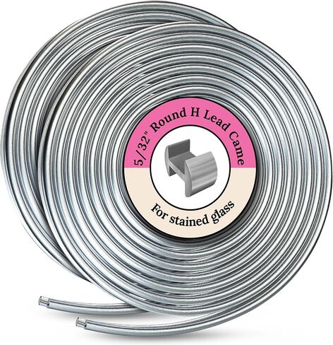 جاء الرصاص من Glassco مقاس 5/32 بوصة على شكل حرف H للزجاج الملون | هواية بطول 12 قدمًا لمشاريع الزجاج الملون | يضيف القوة والهيكل | مثالي لمشاريع الزجاج الصغيرة ومصائد الشمس | يعطي مظهرًا احترافيًا in Kuwait