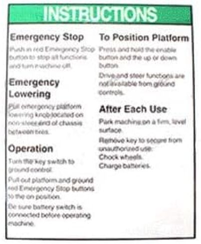 جيني GR-20 DECAL-INSTRUCTIONS-OPER-GCP 133586 in Kuwait