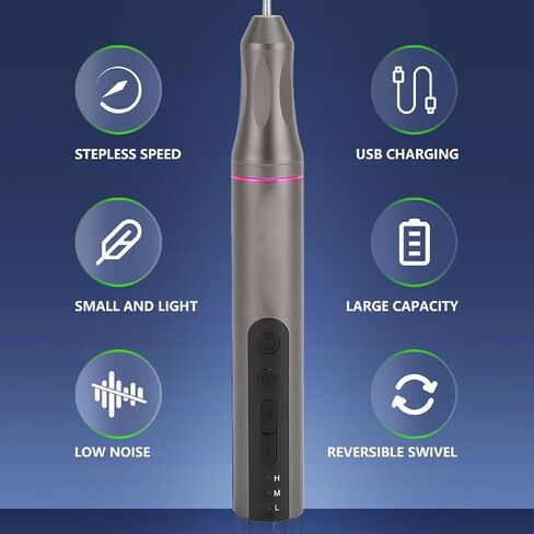 Etching Power Tools 10000RPM To 20000RPM Reliable Electric Engraving Pen Safety Protection USB Rechargeable Wiring for DIY Sharpening in Kuwait