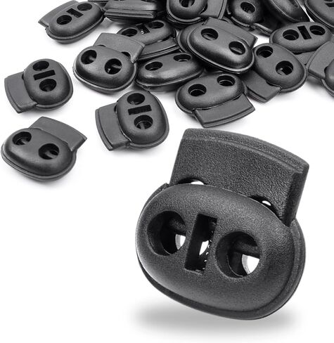 CooBigo Plastic Cord Locks for Paracord Drawstring Clip, Spring Toggle Cord Stopper Sweatpant Hat Gloves Hoodie String Lock in Kuwait