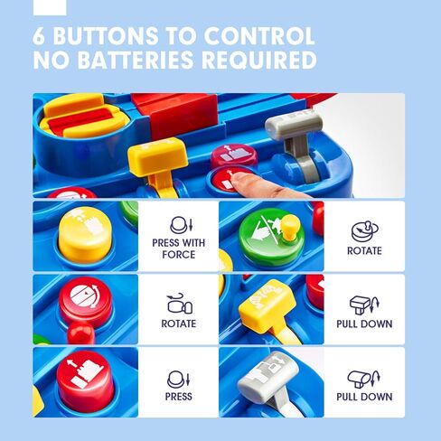 Toys for 3 Year Old Boys - Stem Kids Toys Boys 3-5, Large Race Track, 3 Year Old Boy Gift, Car Toys Rescue Playset for 4 Year Boy Birthday Gift Educational Learning Thinking Motor Skill Montessori Toy in Kuwait