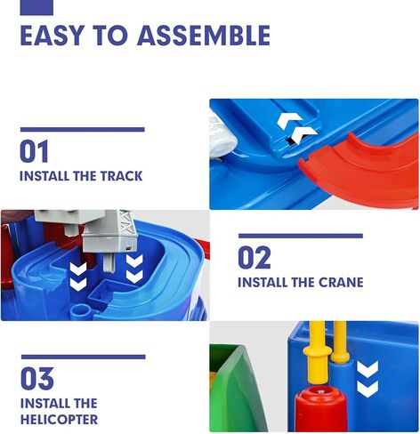 Toys for 3 Year Old Boys - Stem Kids Toys Boys 3-5, Large Race Track, 3 Year Old Boy Gift, Car Toys Rescue Playset for 4 Year Boy Birthday Gift Educational Learning Thinking Motor Skill Montessori Toy in Kuwait