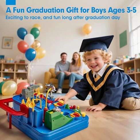 Toys for 3 Year Old Boys - Stem Kids Toys Boys 3-5, Large Race Track, 3 Year Old Boy Gift, Car Toys Rescue Playset for 4 Year Boy Birthday Gift Educational Learning Thinking Motor Skill Montessori Toy in Kuwait