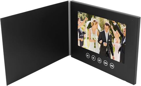 كتيب فيديو بشاشة LCD، كتاب فيديو لهدايا بطاقات التهنئة الرقمية بدقة 720 بكسل وصور لحفلات الزفاف واحتفالات الذكرى السنوية والتهنئة المخصصة، 128 ميجا، 500 مللي أمبير (5 بوصة) in Kuwait
