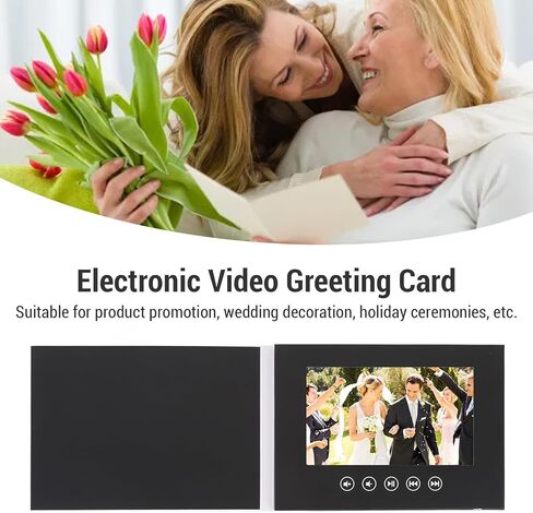 Video Brochure with LCD Display, 720P Digital Greeting Card Gift Video Book for and Photos for Weddings, Anniversaries, and Custom Greetings, 128M, 500mAh (5inch) in Saudi Arabia