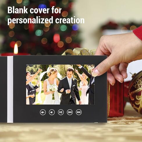Video Brochure with LCD Display, 720P Digital Greeting Card Gift Video Book for and Photos for Weddings, Anniversaries, and Custom Greetings, 128M, 500mAh (5inch) in Saudi Arabia