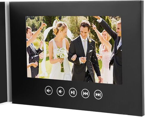 Video Brochure with LCD Display, 720P Digital Greeting Card Gift Video Book for and Photos for Weddings, Anniversaries, and Custom Greetings, 128M, 500mAh (5inch) in Saudi Arabia