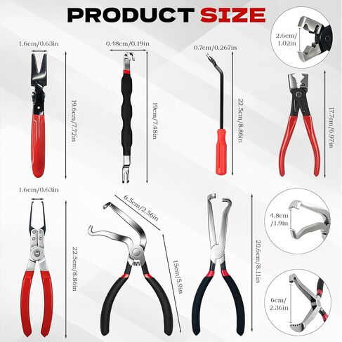 10 PCS Electrical Disconnect Pliers, Electrical Connector Removal Tool for Cars, Trucks & SUVs with Storage Box & Gloves in Kuwait
