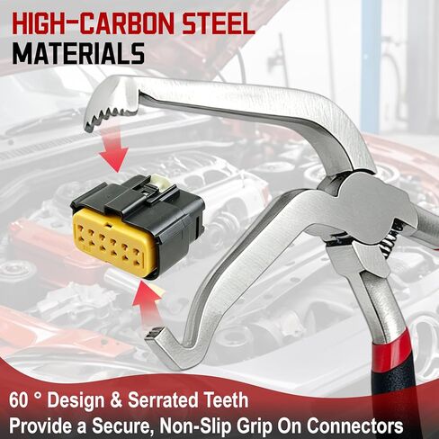 10 PCS Electrical Disconnect Pliers, Electrical Connector Removal Tool for Cars, Trucks & SUVs with Storage Box & Gloves in Kuwait