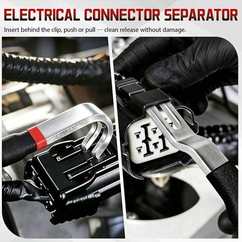 10 PCS Electrical Disconnect Pliers, Electrical Connector Removal Tool for Cars, Trucks & SUVs with Storage Box & Gloves in Kuwait