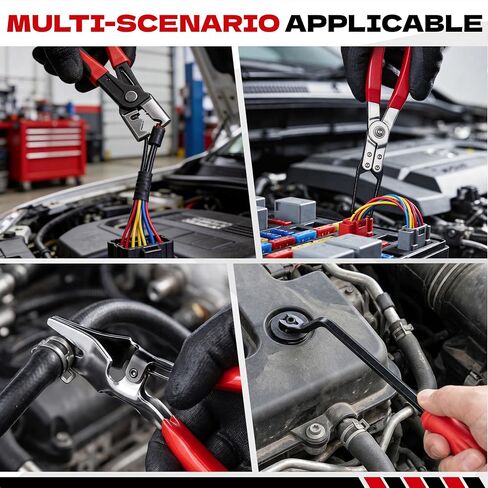 10 PCS Electrical Disconnect Pliers, Electrical Connector Removal Tool for Cars, Trucks & SUVs with Storage Box & Gloves in Kuwait