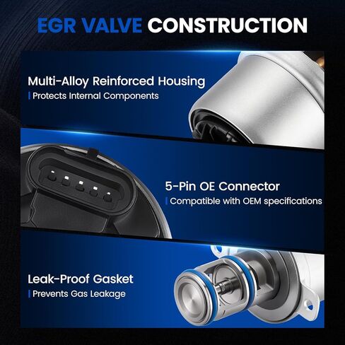 صمام EGR EGV1031 متوافق مع Ford 6.0L Powerstroke (2005-2007 F-250/F-350 Super Duty) | يستبدل Motorcraft 5C3Z-9F452-AA، الدولي EGV1034 | يناسب السلسلة E 6.0L و6.8L V10 in Kuwait