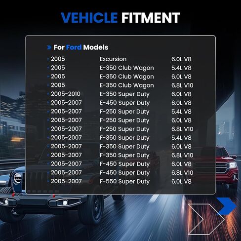 صمام EGR EGV1031 متوافق مع Ford 6.0L Powerstroke (2005-2007 F-250/F-350 Super Duty) | يستبدل Motorcraft 5C3Z-9F452-AA، الدولي EGV1034 | يناسب السلسلة E 6.0L و6.8L V10 in Kuwait