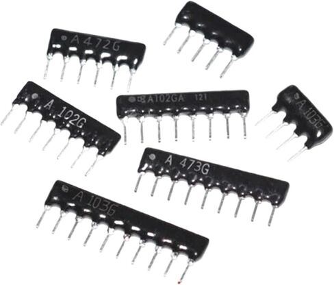 20 قطعة 8Pin شبكة المقاوم 1K/10K/220R/330R/4.7K/100K/2.2K/120R/6.8K أوم A08-102/103/221/331/472/104/222/121/682/J/G المقاومة (A07-471 470R) in Kuwait