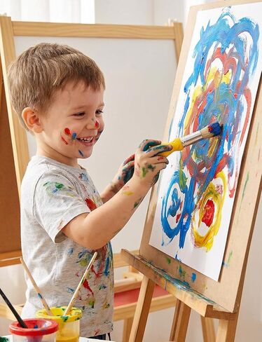 YGAOHF 8 Pack Chubby Paint Brushes for Kids, Easy Grip Jumbo Paintbrushes with Colorful Plastic Handles, Washable Round Tip for Baby Toddler Preschool, Classroom Art Supply, Bulk Painting Kit in Kuwait