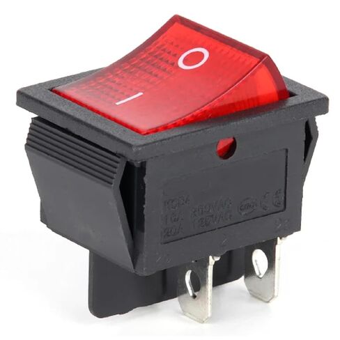 KCD4 الروك التبديل DPST 4 دبوس، الأحمر مضيئة على إيقاف التبديل، الثقيلة 20A 125V 16A 250V، 2 حزمة in Kuwait