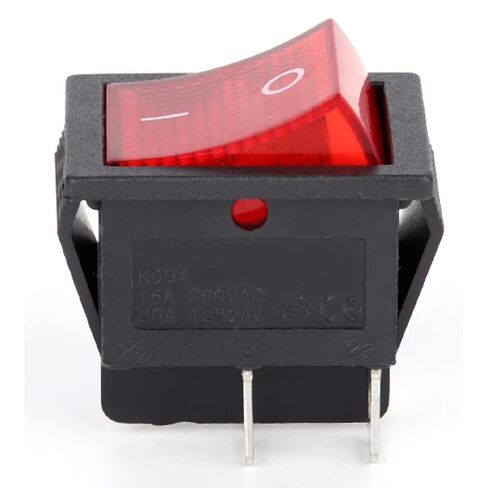KCD4 الروك التبديل DPST 4 دبوس، الأحمر مضيئة على إيقاف التبديل، الثقيلة 20A 125V 16A 250V، 2 حزمة in Kuwait