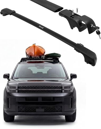 قضبان متقاطعة لحامل السقف 330 رطل تناسب 2025 2026 2010-2024 Toyota 4Runner SR5 TRD محدودة من البلاتين، قضبان شحن شديدة التحمل قابلة للقفل، قضبان متقاطعة من الألومنيوم على السطح مع حلقات ربط للأسفل لدراجة الكاياك in Kuwait