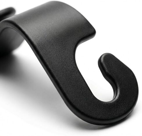 4 Pack Car Seat Headrest Hooks - Universal Back Seat Hanger for Purses, Grocery Bags, and Handbags - Stylish Black Car Organizer Hooks for Interior Storage, Easy Installation, Fits Most Vehicles in Kuwait