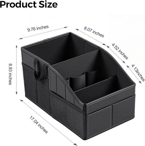 WHHMK Car Storage, Sturdy Leather Car Backseat Organizers, Support Up to 33 LB of Weight Automotive Front Seat Organizer, Floor Organizer and Storage Used for SUV Truck Toy Snack Water Bottle Holder in Kuwait