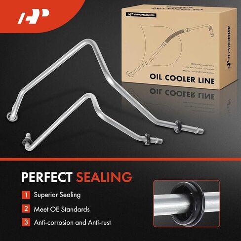 مجموعة خرطوم مبرد زيت ناقل الحركة الأوتوماتيكي A-Premium متوافقة مع Ram 1500 2011-2018، 1500 Classic 2019، 2500 2011-2013، 3500 2011-2013، 3.6L 3.7L 4.7L 5.7L in Kuwait