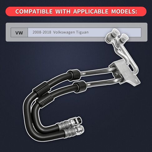 5N0317825A مجموعة صمام درجة حرارة خط مبرد زيت ناقل الحركة المتوافق مع VW Tiguan 2008-2018 5N0317027B 5N0317825 in Kuwait