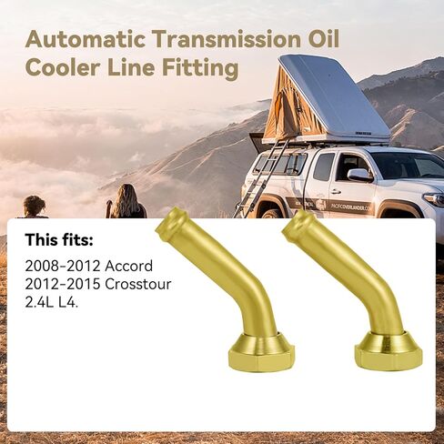 Automatic Transmission Cooler Oil Tube Connector Compatible with Honda Accord 2.4L 2008-2012, Crosstour 2.4L 2012-2015 (Thread M14x1.5) in Kuwait