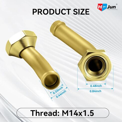 Automatic Transmission Cooler Oil Tube Connector Compatible with Honda Accord 2.4L 2008-2012, Crosstour 2.4L 2012-2015 (Thread M14x1.5) in Kuwait