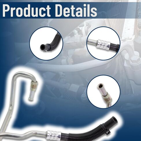 Transmission Cooler Line Hose Pipe Fit for 2003-2004 Ford Excursion & 2003-2004 Ford F-250 F-350 F-450 F-550 Super Duty with 6.0L V8 Diesel OHV Turbocharged Replace 4C3Z-7B028-CA in Kuwait