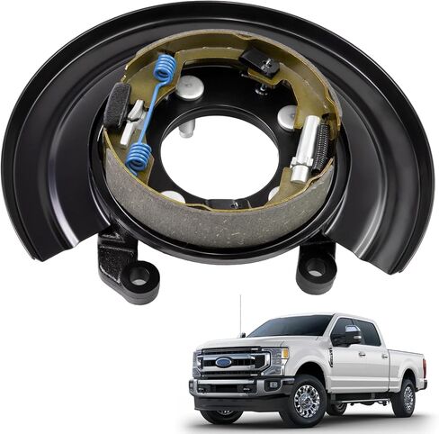 926-272 Rear Passenger Loaded Parking Brake Back Plate Assembly Compatible with Ford F-250 F-350 Super Duty 2005-2012, F-450 F-550 Super Duty 2011-2012, OE 926272 5C3Z2209AA in Kuwait
