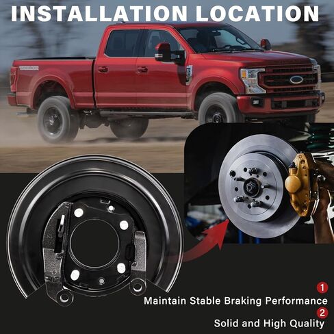 926-272 Rear Passenger Loaded Parking Brake Back Plate Assembly Compatible with Ford F-250 F-350 Super Duty 2005-2012, F-450 F-550 Super Duty 2011-2012, OE 926272 5C3Z2209AA in Kuwait