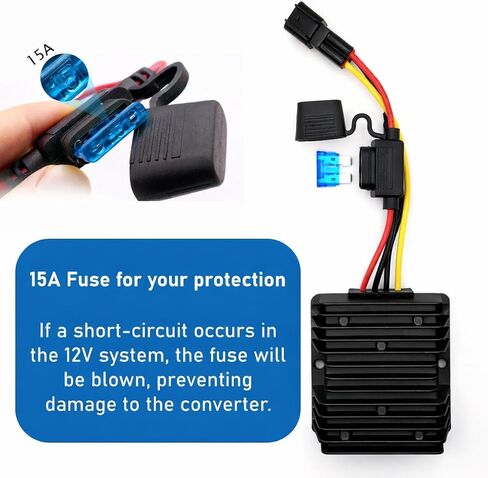 محول تيار مستمر 12 فولت 10 أمبير Mk2 مناسب لـ Sur-Ron Light Bee، Talaria Sting، X3، E-Ride Pro Step Down Buck Converter، منظم جهد التوصيل والتشغيل in Kuwait