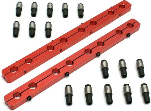 Speedmaster PCE259.1008.01 Compatible with Chevy SBC 350 Rocker Stud Girdle Kit Red With 3/8" Polylock Nuts in Kuwait