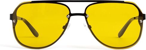 TrueDark Daylights Amber Blue Light Blocking Glasses to Reduce Eye Strain & UV Glare, for Men & Women, Computer Screen, Gaming, TV, Phone, Transition Bel-Air Aviator Sunglasses by Dave Asprey in Saudi Arabia
