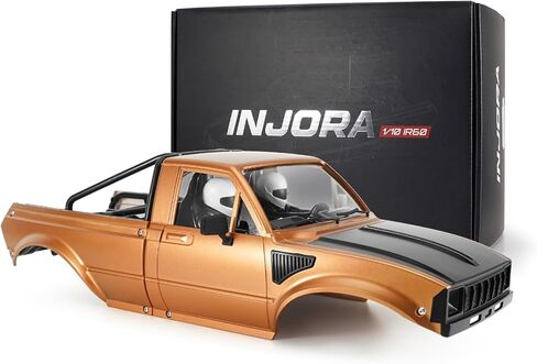 INJORA IR60-10 هيكل صلب مع قفص داخلي وسرير لزاحف RC 1/10 (برتقالي) in Kuwait