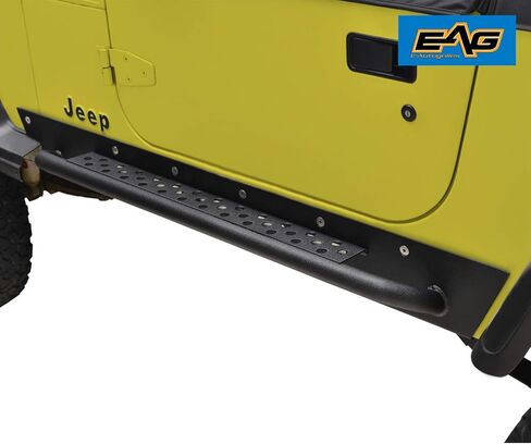 EAG Rock Slider Guards Nerf Bar Side Steps Armor Running Boards Fit for 87-95 Wrangler YJ in Kuwait