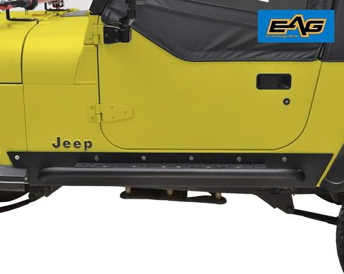 EAG Rock Slider Guards Nerf Bar Side Steps Armor Running Boards Fit for 87-95 Wrangler YJ in Kuwait