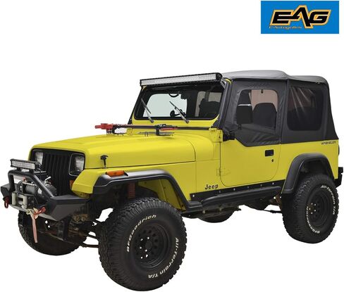 EAG Rock Slider Guards Nerf Bar Side Steps Armor Running Boards Fit for 87-95 Wrangler YJ in Kuwait