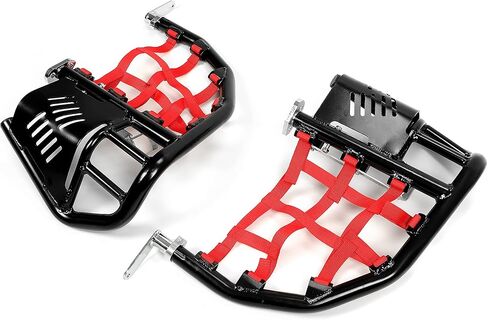 واقي الكعب من Nerf Bars متوافق مع جميع السنوات Honda 400X 400EX وأنابيب الألومنيوم السوداء وأشرطة النايلون الحمراء in Kuwait