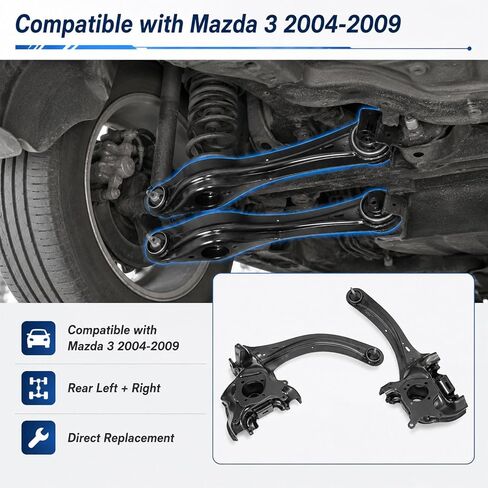 2Pcs Suspension Trailing Arm Rear Left + Right Compatible with Mazda 3 2004-09 in Kuwait