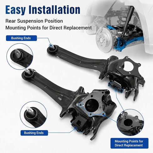 2Pcs Suspension Trailing Arm Rear Left + Right Compatible with Mazda 3 2004-09 in Kuwait