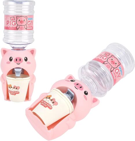 JTLB Mini Water Dispenser Cute Simulation Cartoon Kitchen Toy for Kids Home Kitchen (Pink Piglet) in Saudi Arabia
