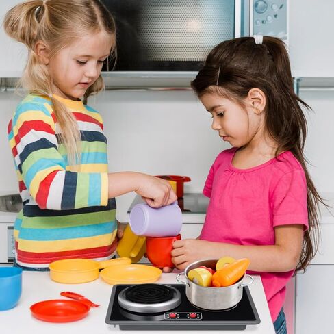 Garneck Kitchen Stove Toy for Kids: Cooking Stove Model with Light and Sound Effect Pretend Play Game Kitchen Appliances Accessories for Toddler in Kuwait