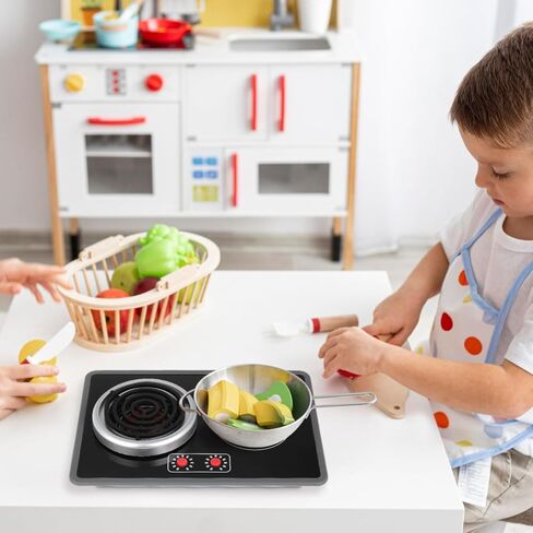 Garneck Kitchen Stove Toy for Kids: Cooking Stove Model with Light and Sound Effect Pretend Play Game Kitchen Appliances Accessories for Toddler in Kuwait