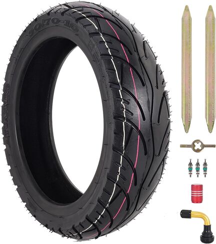 90/70-12 Scooter Tubeless Tire - 90 70-12 Scooter Tire - Rear/Front Wheel Replacement - Pneumatic Tire/TL - 43 J - 6PR - 1 Pack in Kuwait