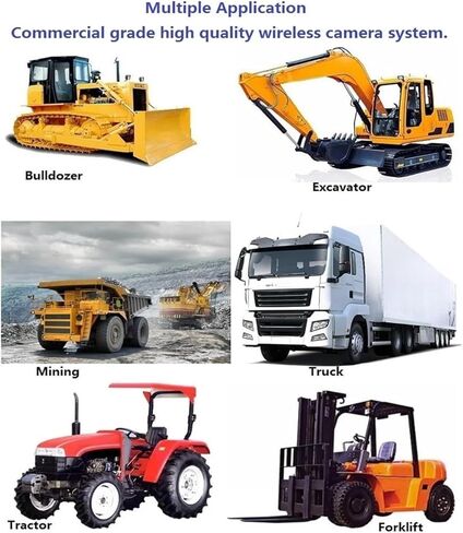 Wireless Forklift Camera Wireless IP69 Waterproof 720P Camera 7/10inch IPS Monitor System Camera for Safety Forklift Operation(Forklift 2pcs 10inch) in Saudi Arabia