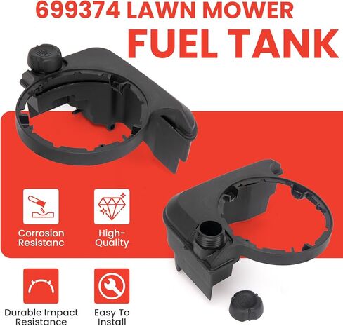 699374 Fuel Tank with gas Tank Caps for John Deere Troy Bilt Craftsman Briggs Stratton and More models, 590490 fuel tank Replaces for BS 495224 494213 499618 693377 699387 699374 695960 AM134926 in Kuwait